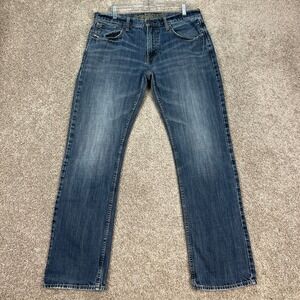 American Eagle Original Straight Jeans Mens 34x34 Medium Wash 5 Pocket Denim EUC